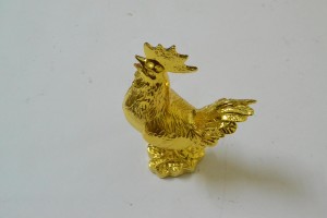 Tượng 12 con giáp mạ vàng - Tượng gà mạ vàng 24k