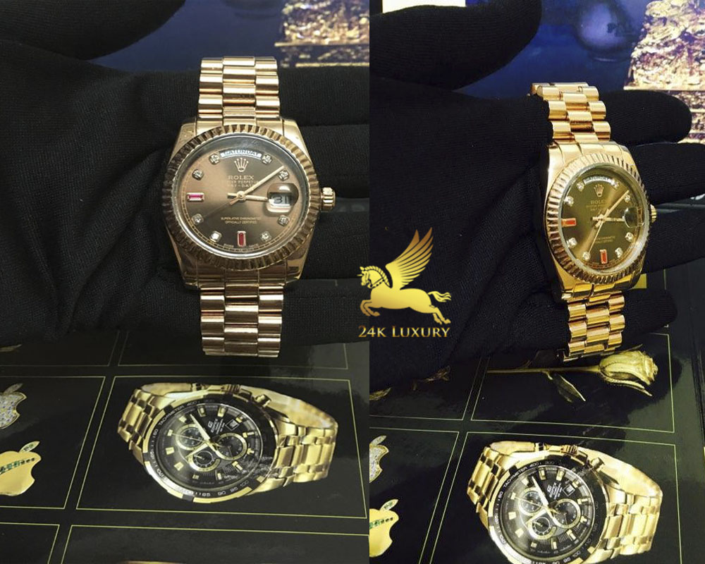 Đồng hồ Rolex mạ vàng trở thành sản phẩm được nhiều người ưa thích và sẳn lùng.