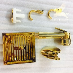 Bộ sưu tập những sản phẩm thiết bị vệ sinh mạ vàng tại Vina Gold Art