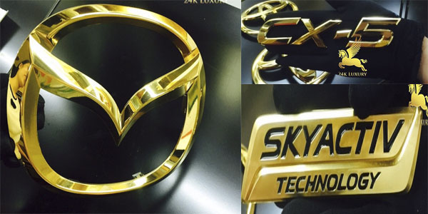 Mạ vàng phụ kiện ô tô Mazda tại Vina Gold Art